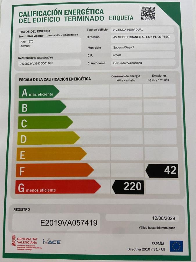 Apartamento En Primera Linea En Sagunto Zewnętrze zdjęcie